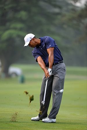 Tiger Woods in aksie.